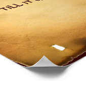 Ein altes irisches Segen-Parchment mit keltischem Poster (Ecke)