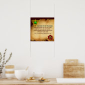 Ein altes irisches Segen-Parchment mit keltischem Poster (Küche)
