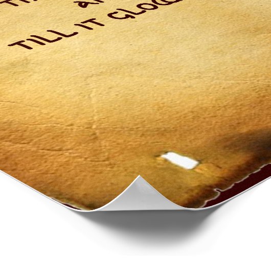 Ein altes irisches Segen-Parchment mit keltischem Poster (Ecke)