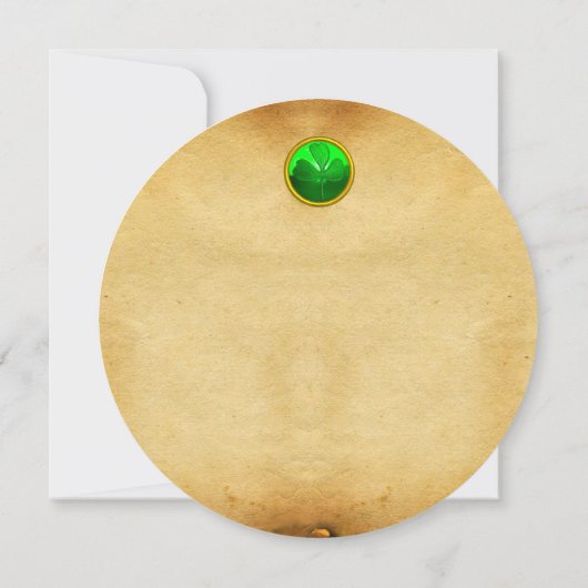 Ein altes irisches Segen-Pergament Einladung (Rückseite)