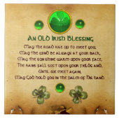 Ein altes irisches Segen-Pergament Fliese (Vorderseite)