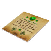 Ein altes irisches Segen-Pergament Fliese (Seite)