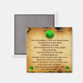 Ein altes irisches Segen-Pergament für das Glück Magnet (Vorderseite/Rückseite)