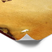 Ein altes irisches Segen-Pergament für das Glück Poster (Ecke)