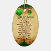 Ein altes irisches Segen-Pergament Keramikornament (Links)