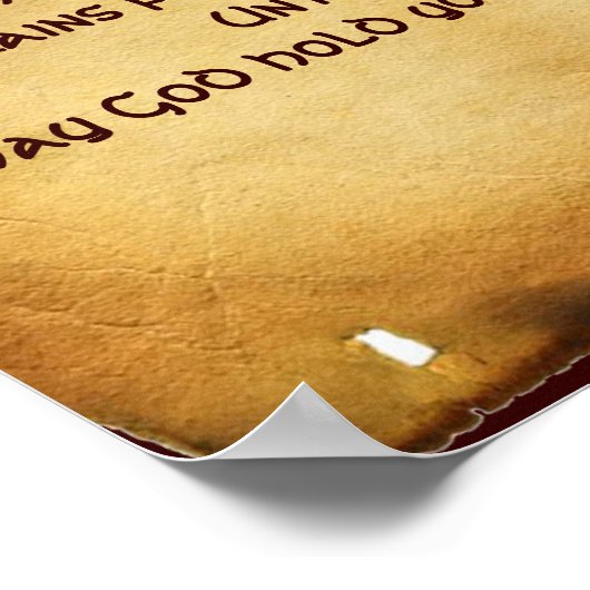 Ein altes irisches Segen-Pergament, Platz Poster (Ecke)