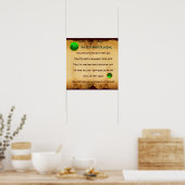 Ein altes irisches Segen-Pergament, Platz Poster (Küche)