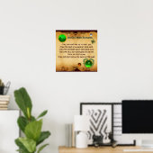 Ein altes irisches Segen-Pergament, Platz Poster (Heimbüro)