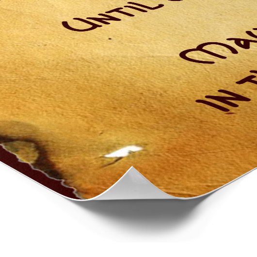 Ein altes irisches Segen-Pergament Poster (Ecke)