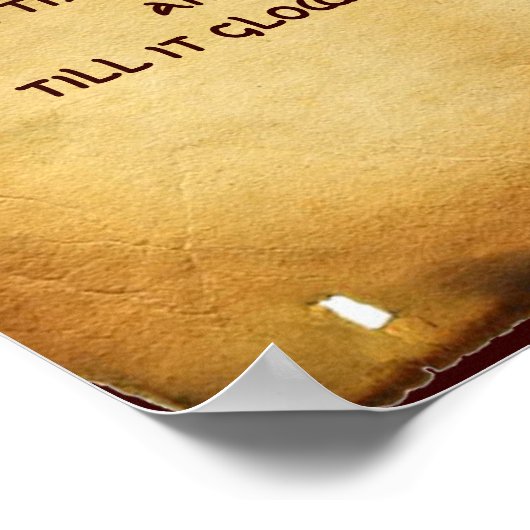 Ein altes irisches Segen-Pergament Poster (Ecke)