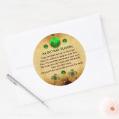 Ein altes irisches Segen-Pergament Runder Aufkleber (Umschlag)