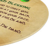 Ein altes irisches Segen-Pergament Schneidebrett (Ecke)