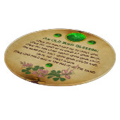 Ein altes irisches Segen-Pergament Schneidebrett (Ecke)