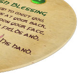 Ein altes irisches Segen-Pergament Schneidebrett (Ecke)