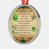 Ein altes irisches Segen-Pergament Silbernes Ornament (Links)