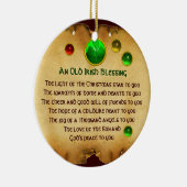 Ein altes irisches Weihnachtsgesegnet Herz-Pergame Keramik Ornament (Rechts)