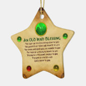 Ein altes irisches Weihnachtsgotteszeichner Keramikornament (Links)