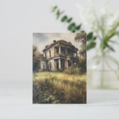 Ein altes Landhaus, das aufgegeben wurde Postkarte (Stehend Vorderseite)