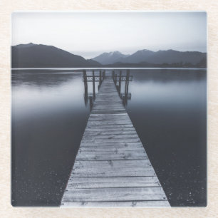 Ein altes Pier-Porträt Glasuntersetzer