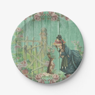 Ein altes schönes Bild der Osterpapierplatte Pappteller