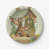 Ein altes schönes Bild der Osterpapierplatte Pappteller (Vorderseite)