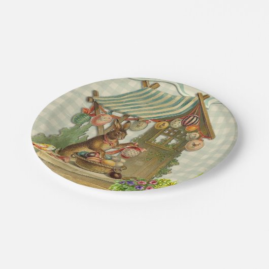 Ein altes schönes Bild der Osterpapierplatte Pappteller (Schrägansicht)