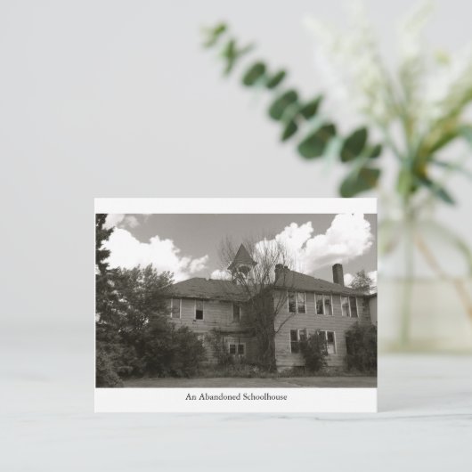 Ein altes verlassenes Gebäude Postkarte (Stehend Vorderseite)