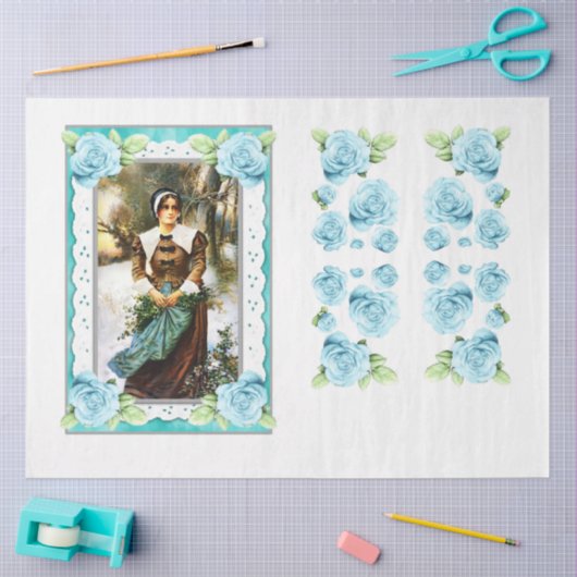 Ein altes Weihnachtsdesign 10 Seidenpapier (Basteln)