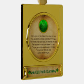 Ein altirisches Weihnachtsgesegment Banner-Ornament Gold (Rechts)