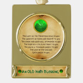 Ein altirisches Weihnachtsgesegment Banner-Ornament Gold (Vorderseite)
