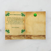 Ein altirisches Weihnachtsgesegment Feiertagskarte (Innenseite)