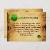 Ein altirisches Weihnachtsgesegment Feiertagspostkarte (Vorne/Hinten)