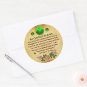 Ein altirisches Weihnachtsgesegment Runder Aufkleber (Umschlag)