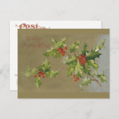 Ein altmodischer Weihnachtswunsch - Vintage Postka Postkarte (Vorne/Hinten)