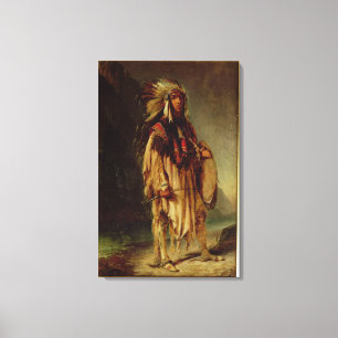 Ein Amerikanische Ureinwohner im Norden in einer a Leinwanddruck