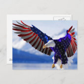 Ein amerikanischer Adler Postkarte (Vorne/Hinten)