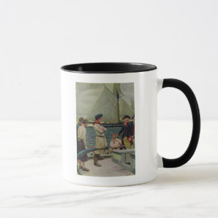 Ein amerikanischer Privateer, der einen britischen Tasse