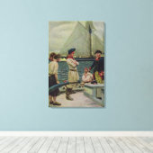 Ein amerikanischer Privater, der den britischen Pr Leinwanddruck (Insitu (Holzboden))