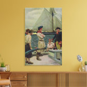 Ein amerikanischer Privater, der den britischen Pr Leinwanddruck (Insitu (Wohnzimmer))