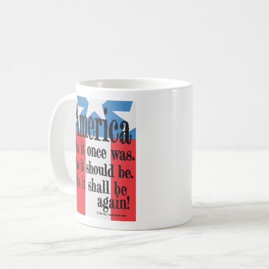 "Ein amerikanischer Toast-" Kaffee-Tasse Kaffeetasse (Vorderseite Links)