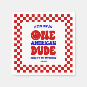 Ein amerikanischer Typ 4. Juli 1. Geburtstag Party Serviette