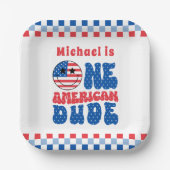 Ein amerikanischer Typ 4. Juli 1. Pappteller (Vorderseite)