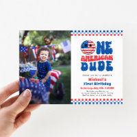 Ein amerikanischer Typ 4. Juli Foto erster Geburts