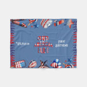 Ein amerikanischer Typ 4. Juli Red White Blue Gebu Fleecedecke (Vorderseite (Horizontal))