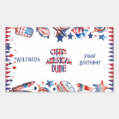 Ein amerikanischer Typ 4. Juli Red White Blue Gebu Rechteckiger Aufkleber (Vorderseite)