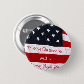 Ein amerikanischer Weihnachtsgruß Button (Vorne & Hinten)
