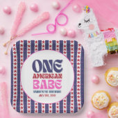 Ein amerikanisches Babe 4. Juli 1. Geburtstag Pappteller (Party)