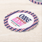 Ein amerikanisches Babe 4. Juli 1. Geburtstag Untersetzer (angewinkelt)