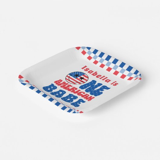 Ein amerikanisches Babe 4. Juli 1. Pappteller (Gewinkelt)