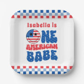 Ein amerikanisches Babe 4. Juli 1. Pappteller (Vorderseite)